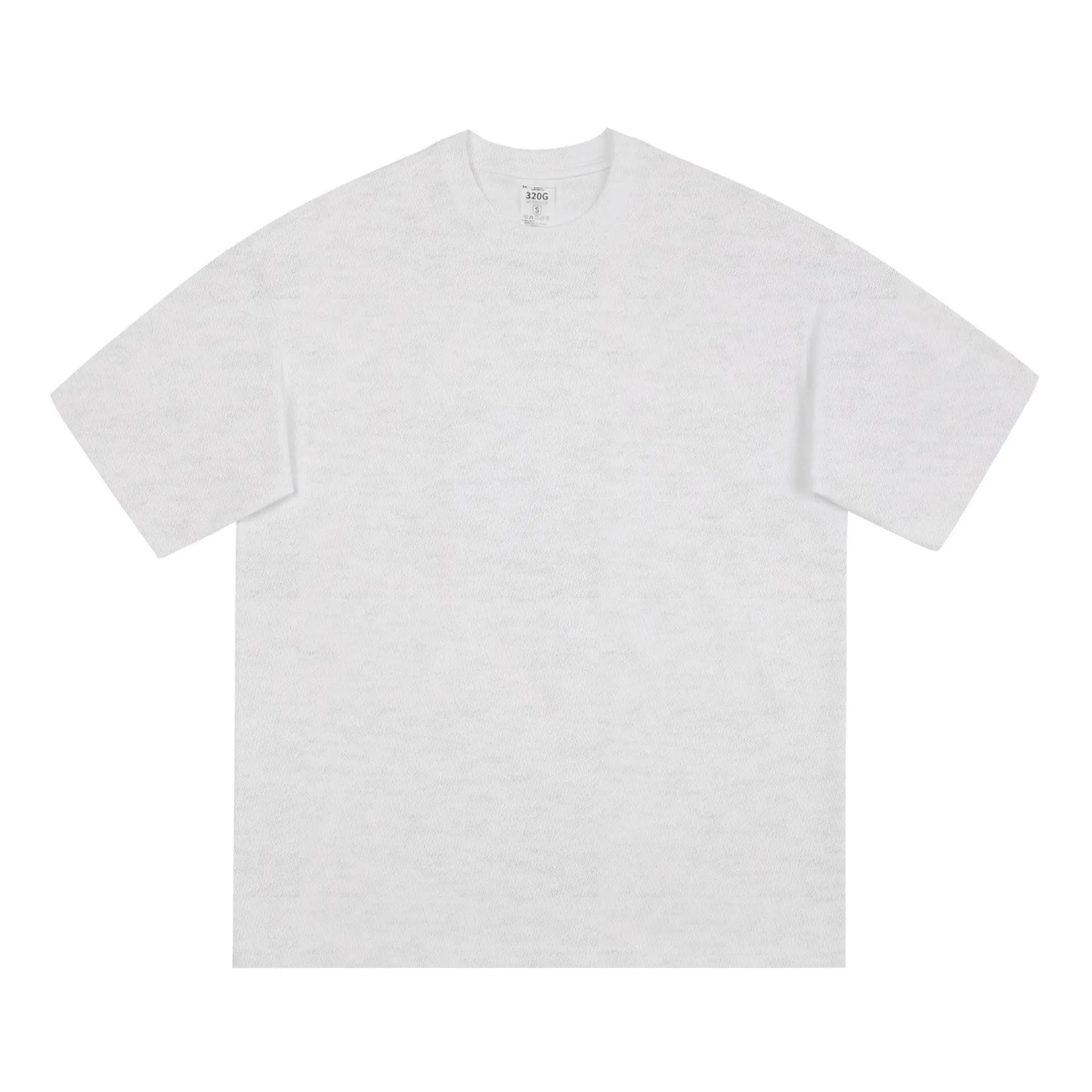 Men Black T-Shirt 280g Cotton Retro Large - Image 4