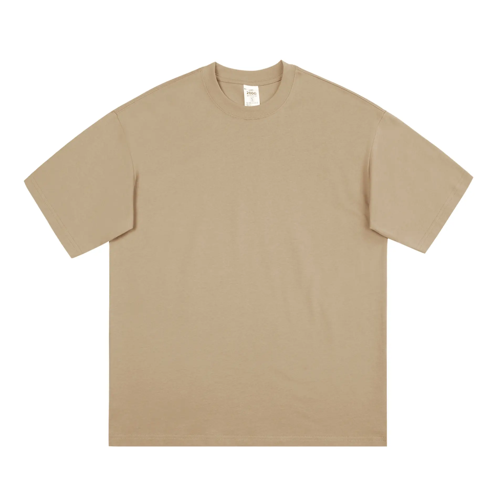 Men Black T-Shirt 280g Cotton Retro Large - Image 6