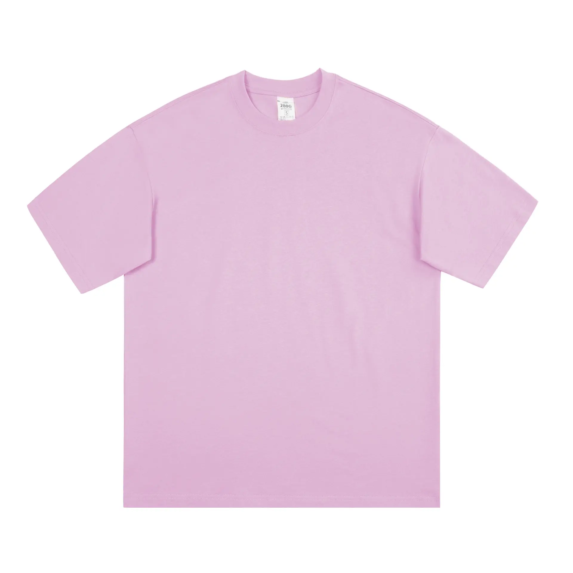 Men Black T-Shirt 280g Cotton Retro Large - Image 8