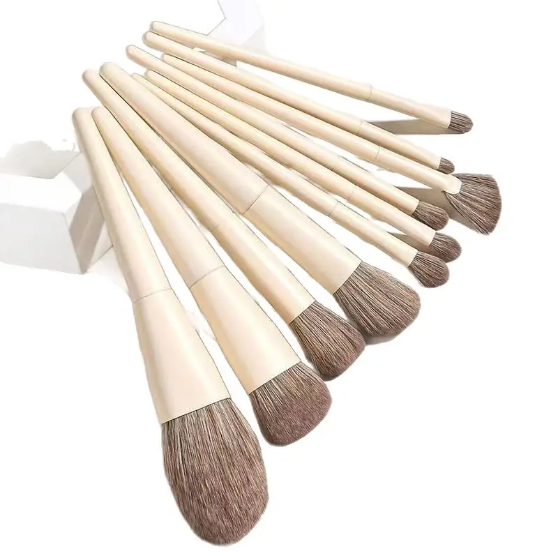 10-Piece Makeup Brush Set with Synthetic Bristles - Image 8