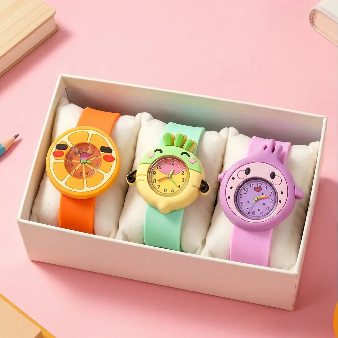 A08702 children's quartz watch a variety of cartoon animation small animals clap watch kindergarten baby play young