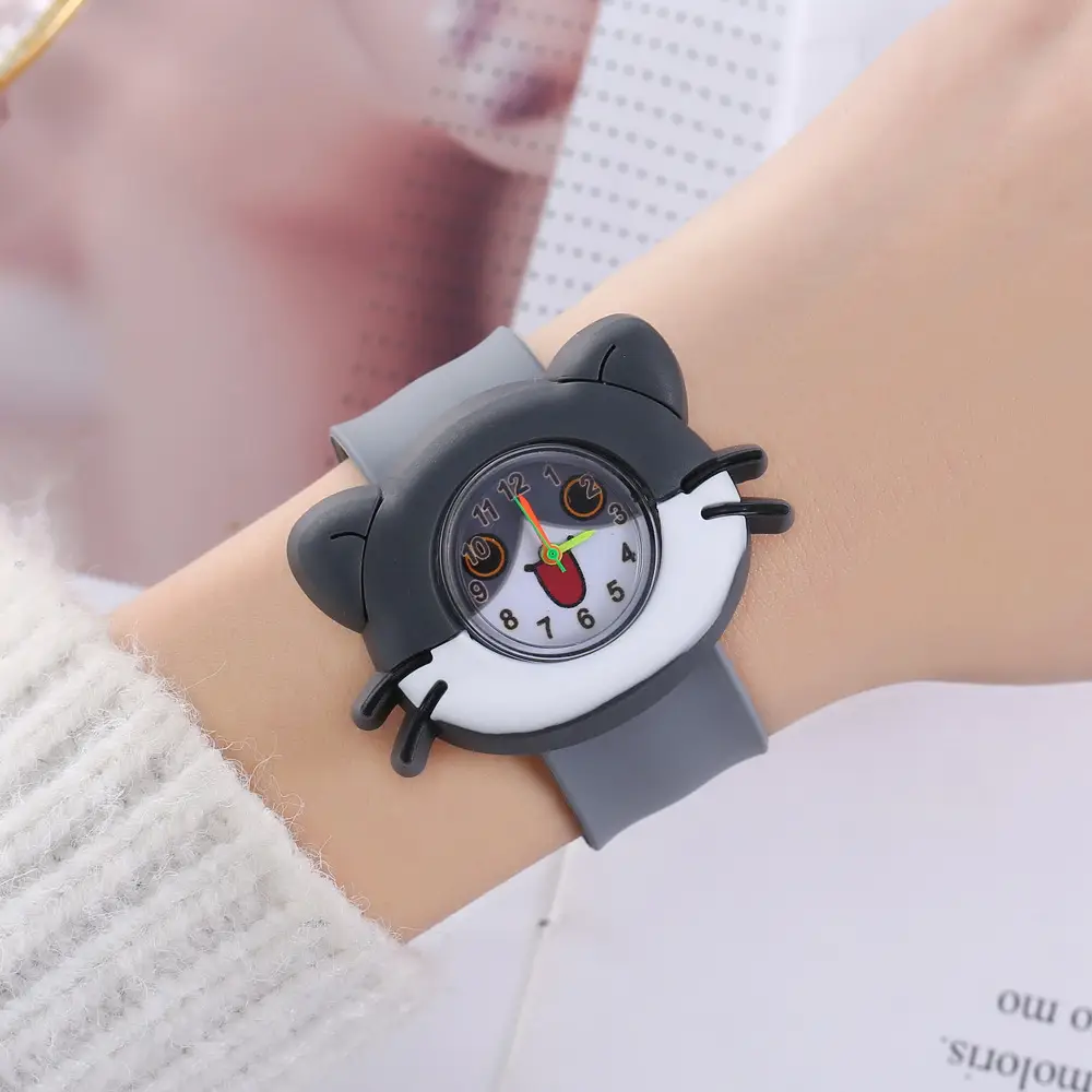 A08702 children's quartz watch a variety of cartoon animation small animals clap watch kindergarten baby play young — feature 28