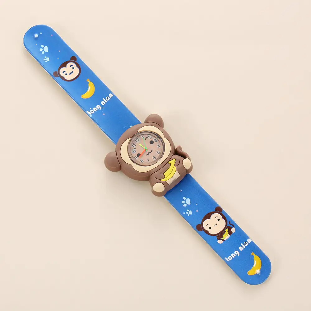 A08702 children's quartz watch a variety of cartoon animation small animals clap watch kindergarten baby play young