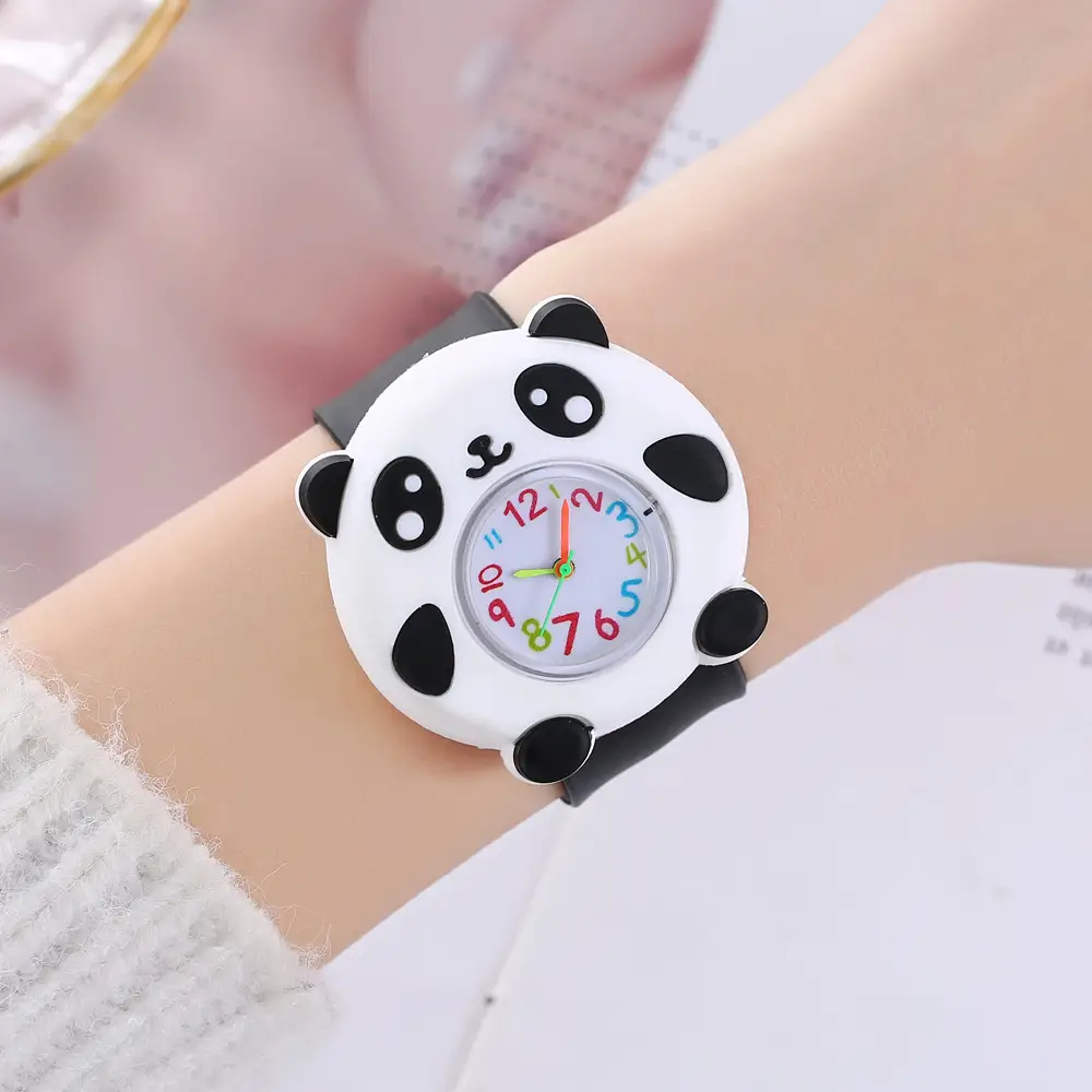 A08702 children's quartz watch a variety of cartoon animation small animals clap watch kindergarten baby play young