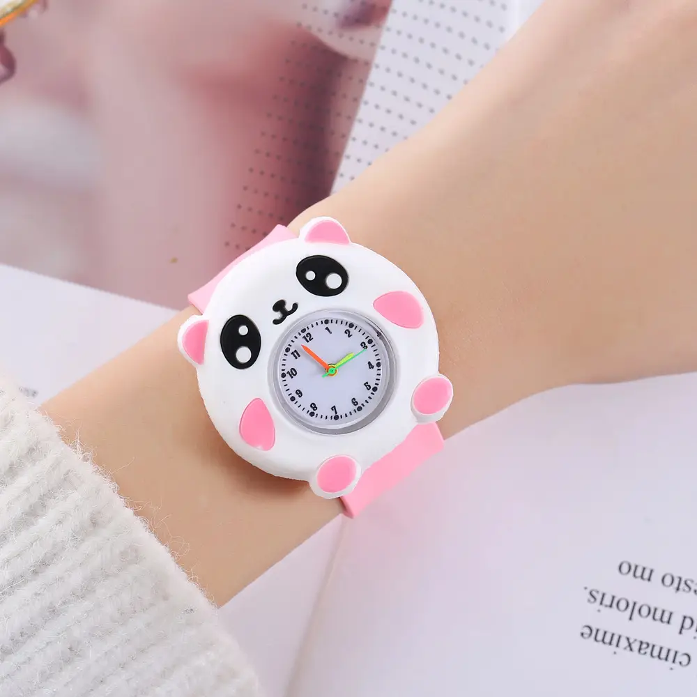 A08702 children's quartz watch a variety of cartoon animation small animals clap watch kindergarten baby play young