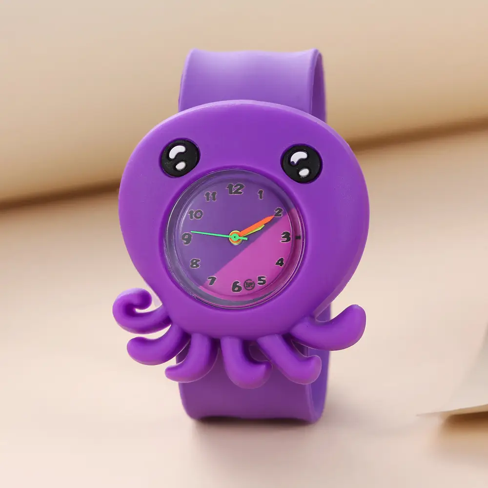 A08702 children's quartz watch a variety of cartoon animation small animals clap watch kindergarten baby play young