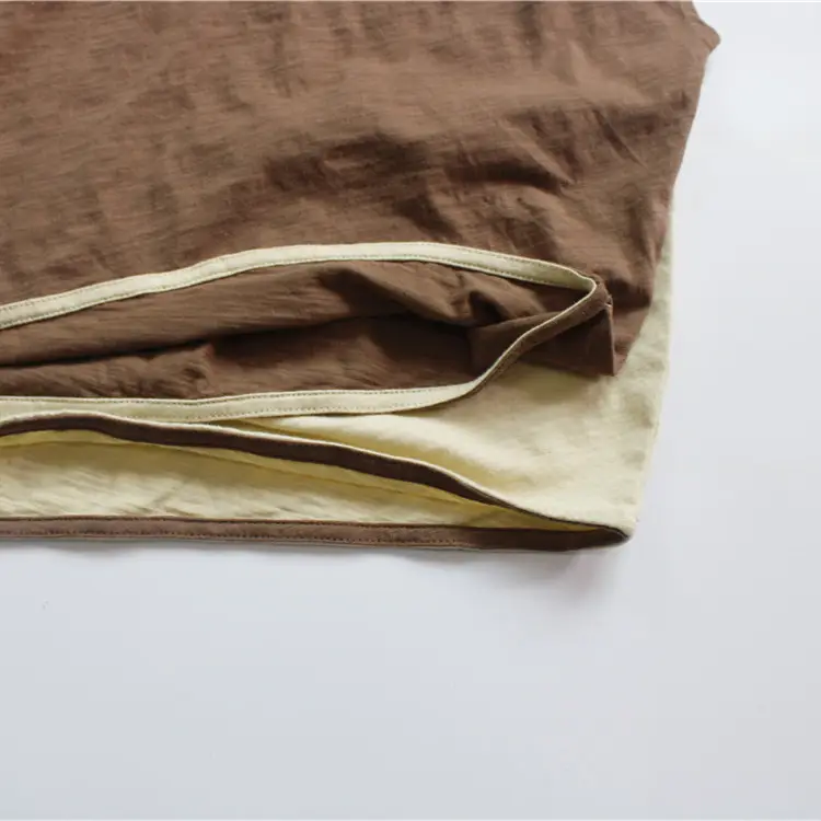 New Kidsren's T-Shirt Bamboo Cotton Sleeveless Brown Beige - Image 4