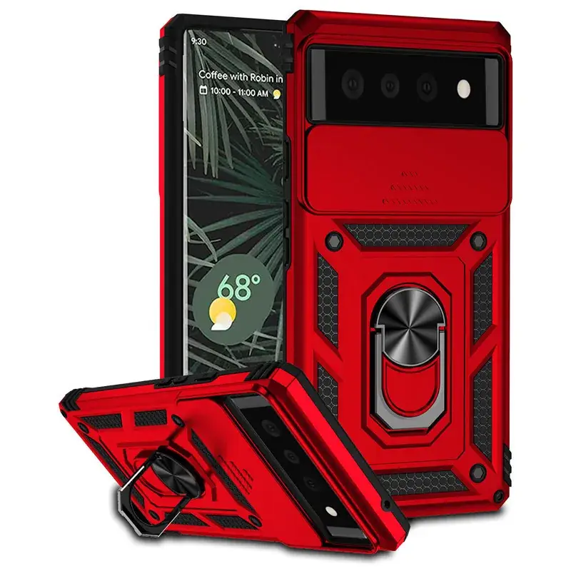 Blue Push-Pull Phone Case for Pixel 7A Ring Drop Resistant 6A - Image 2