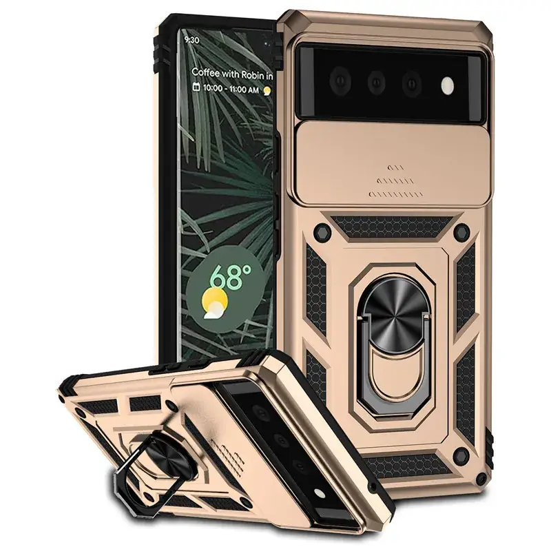 Blue Push-Pull Phone Case for Pixel 7A Ring Drop Resistant 6A - Image 5