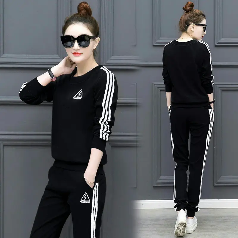 Sports Two-Piece Set for Women 2026 Stylish and Trendy European and American Foreign Trade Fashion Plus Size for Plus-Size Women 100kg Set Wholesale