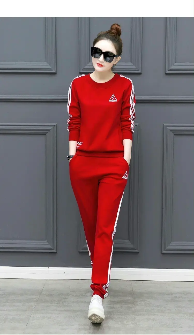 Sports Two-Piece Set for Women 2026 Stylish and Trendy European and American Foreign Trade Fashion Plus Size for Plus-Size Women 100kg Set Wholesale — feature 10