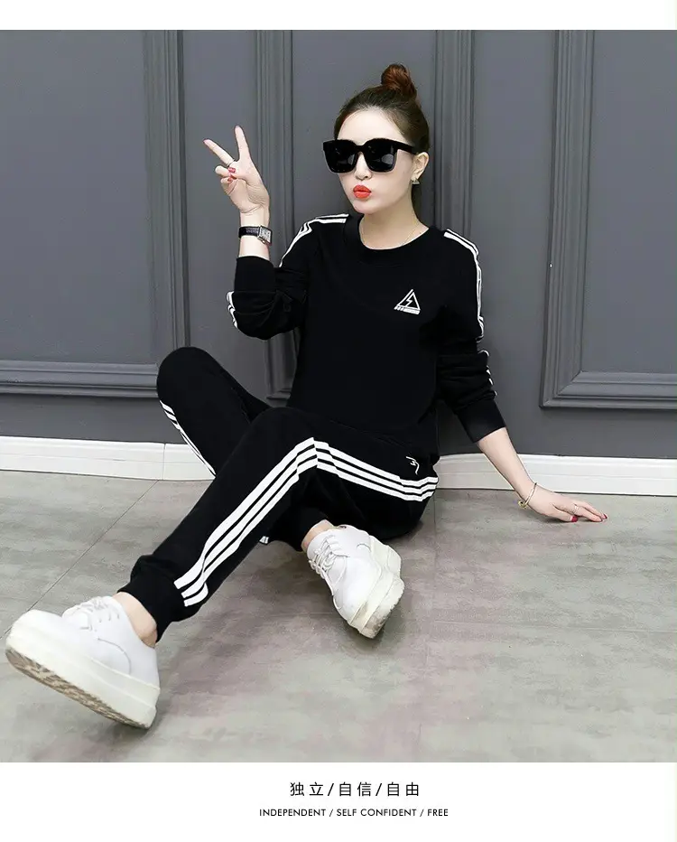 Sports Two-Piece Set for Women 2026 Stylish and Trendy European and American Foreign Trade Fashion Plus Size for Plus-Size Women 100kg Set Wholesale — feature 13