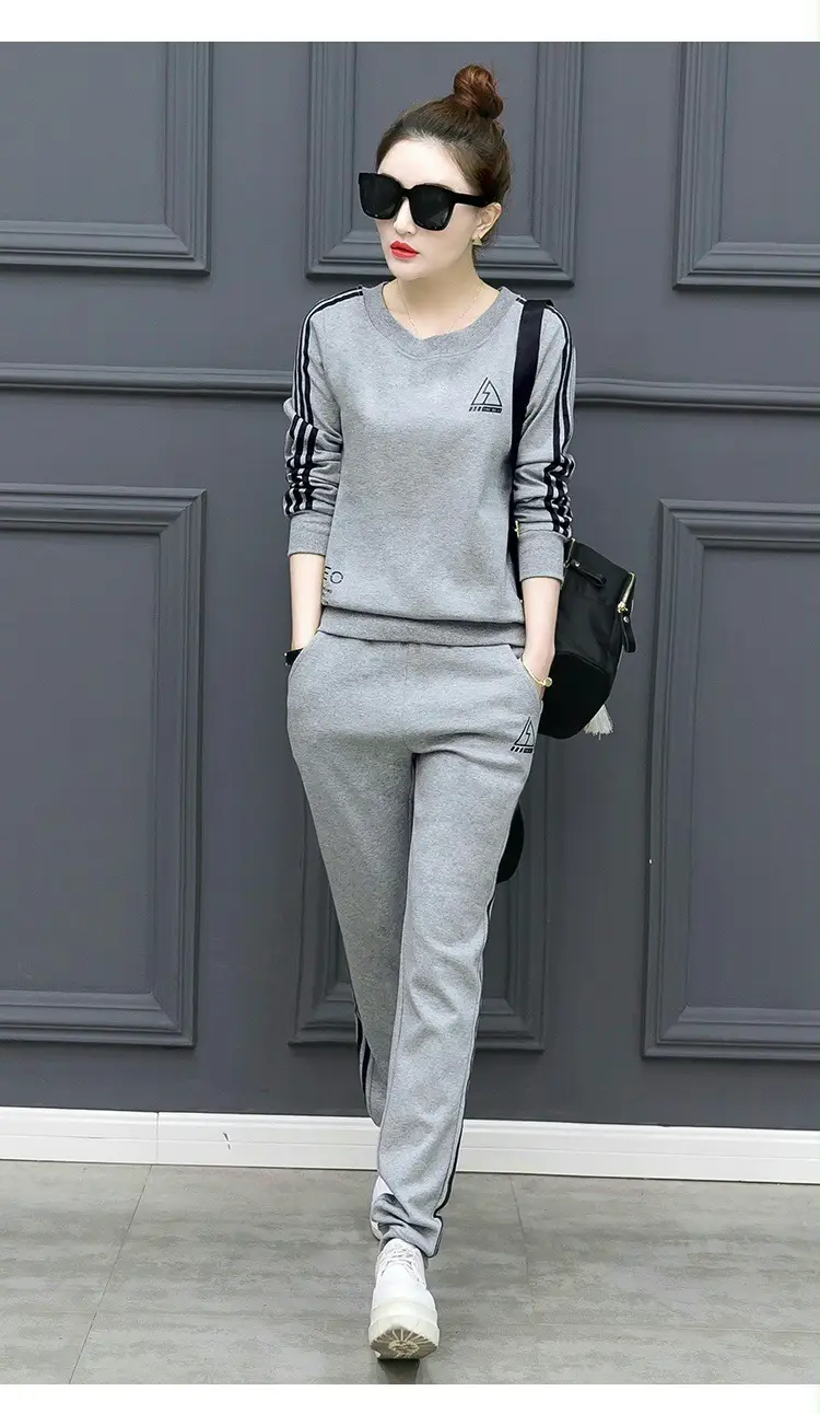 Sports Two-Piece Set for Women 2026 Stylish and Trendy European and American Foreign Trade Fashion Plus Size for Plus-Size Women 100kg Set Wholesale — feature 20