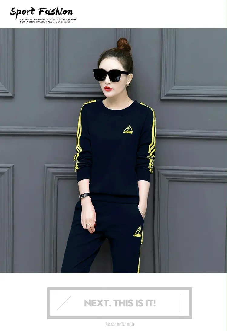 Sports Two-Piece Set for Women 2026 Stylish and Trendy European and American Foreign Trade Fashion Plus Size for Plus-Size Women 100kg Set Wholesale — feature 22