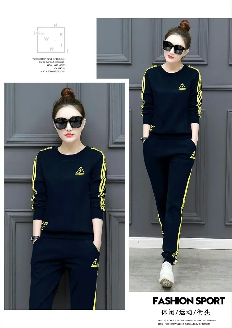 Sports Two-Piece Set for Women 2026 Stylish and Trendy European and American Foreign Trade Fashion Plus Size for Plus-Size Women 100kg Set Wholesale — feature 24