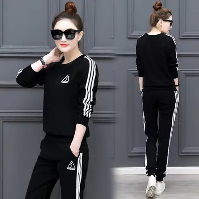Sports Two-Piece Set for Women 2026 Stylish and Trendy European and American Foreign Trade Fashion Plus Size for Plus-Size Women 100kg Set Wholesale