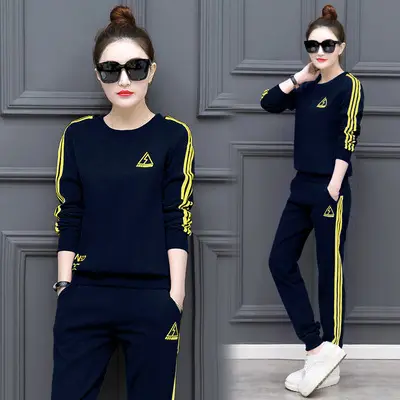 Sports Two-Piece Set for Women 2026 Stylish and Trendy European and American Foreign Trade Fashion Plus Size for Plus-Size Women 100kg Set Wholesale