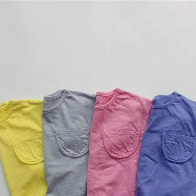 Boys T-Shirt Yellow Korean Style Cotton Loose