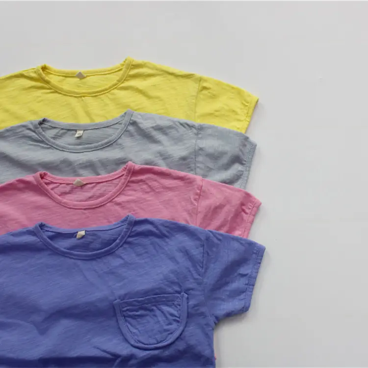 Boys T-Shirt Yellow Korean Style Cotton Loose — feature 5