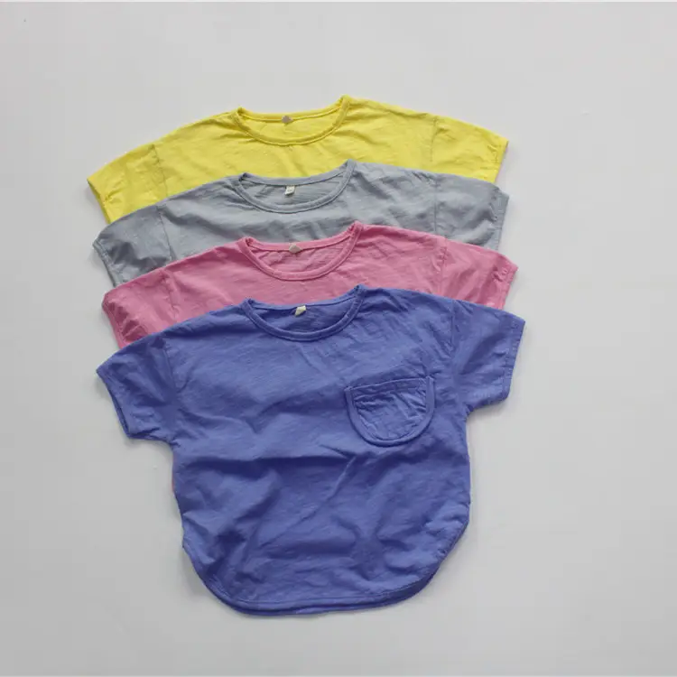 Boys T-Shirt Yellow Korean Style Cotton Loose — feature 6