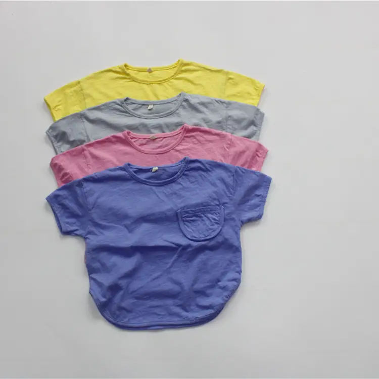 Boys T-Shirt Yellow Korean Style Cotton Loose — feature 9