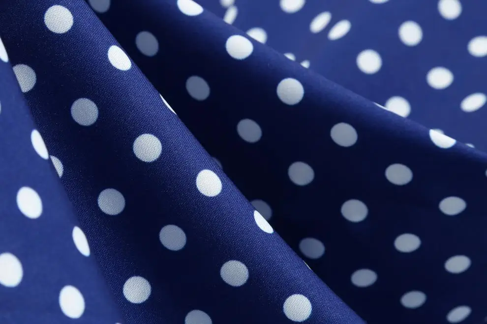 Red Polka Dot Lapel Full Swing Dress for Women — feature 22