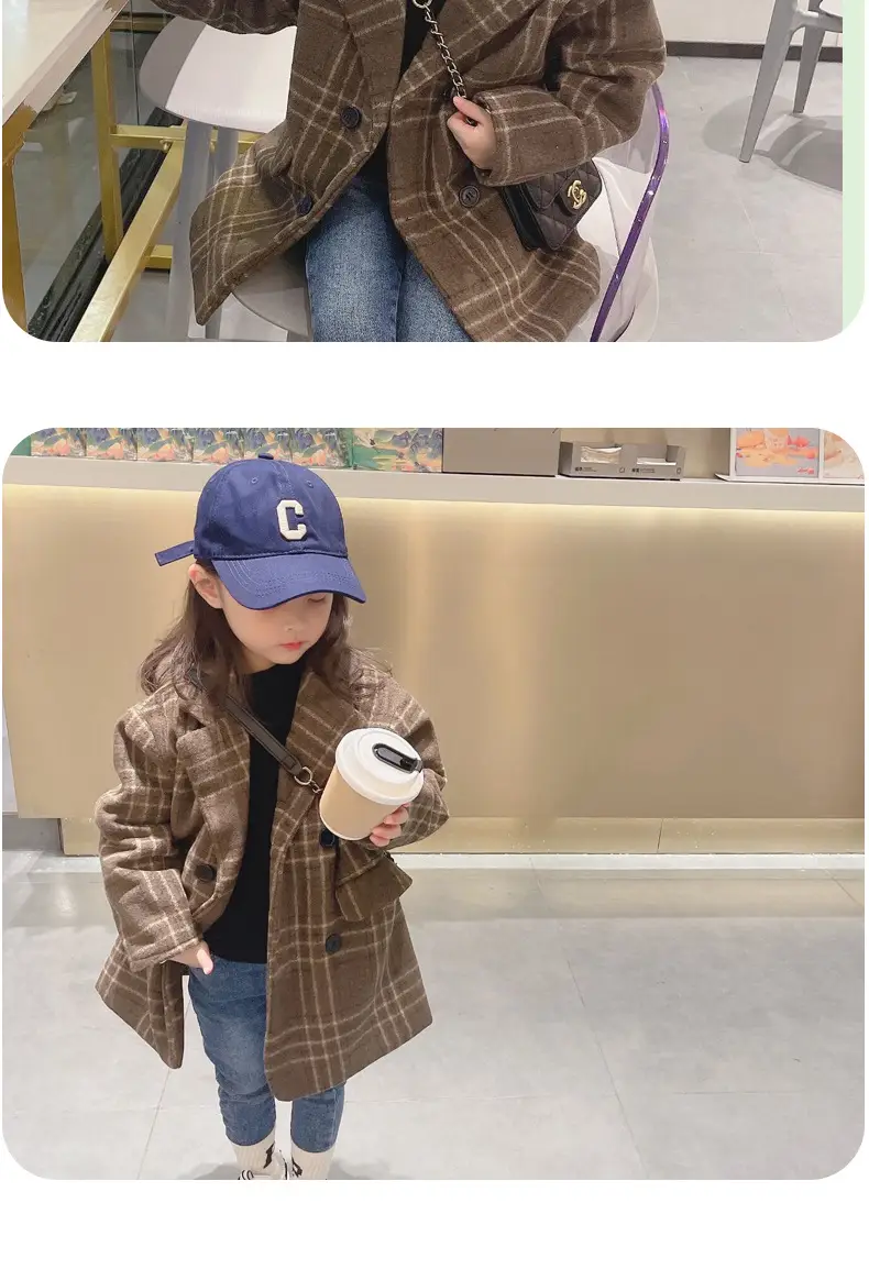 Kids Peaked Hat Brown with White P Logo — feature 8