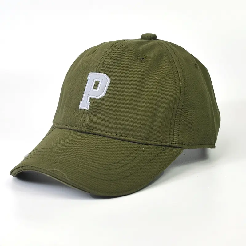 Kids Peaked Hat Brown with White P Logo
