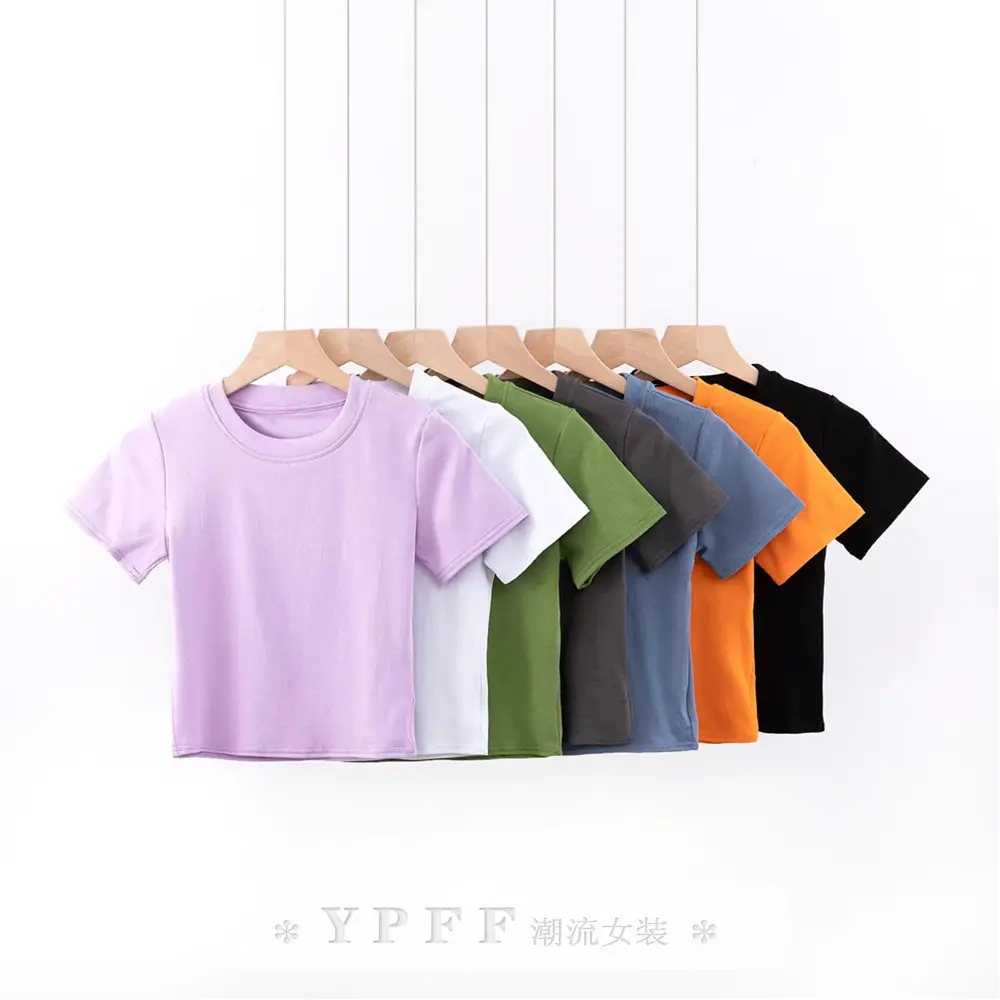 Women Blue Round Neck Short Sleeve T-Shirt - Image 7