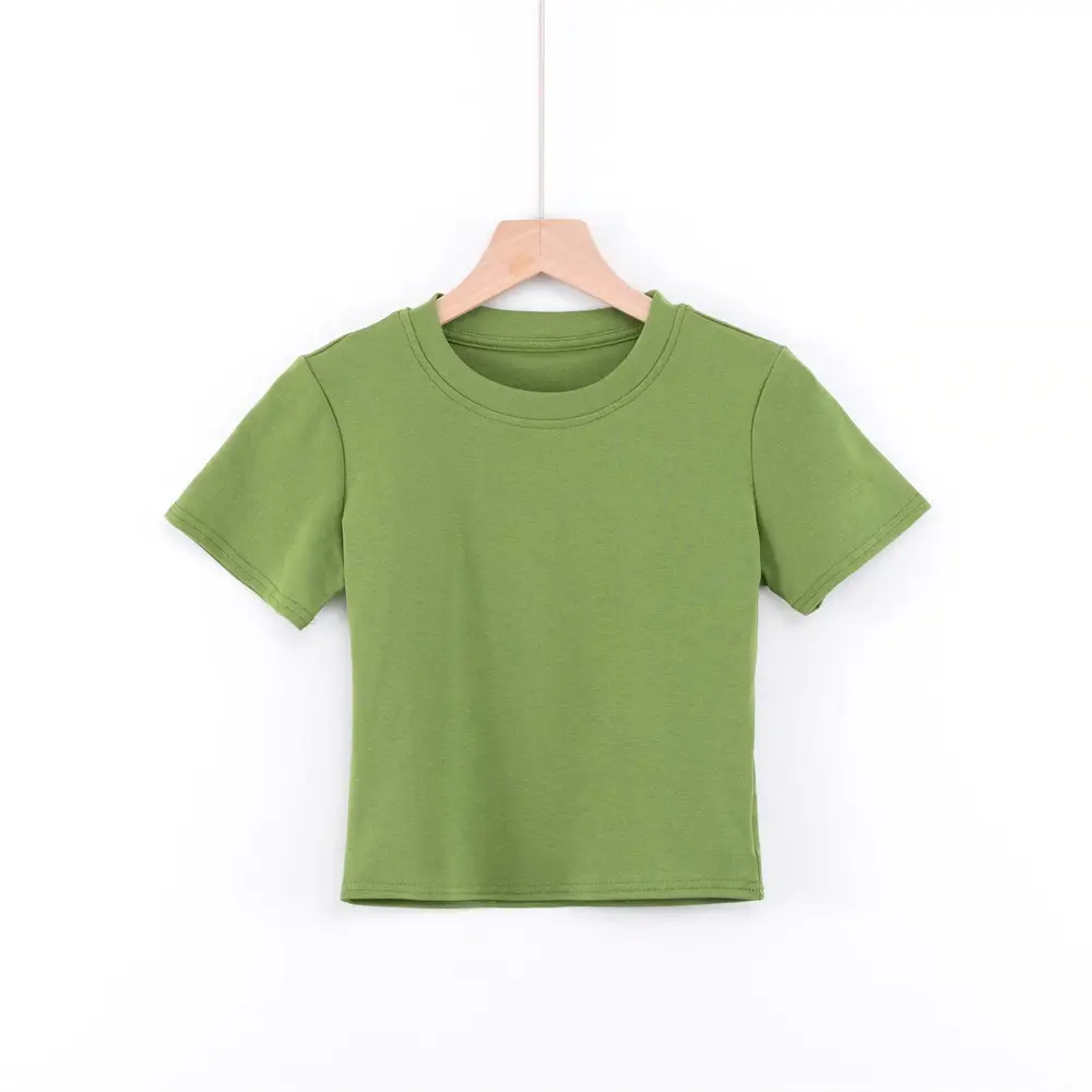 Women Blue Round Neck Short Sleeve T-Shirt - Image 3