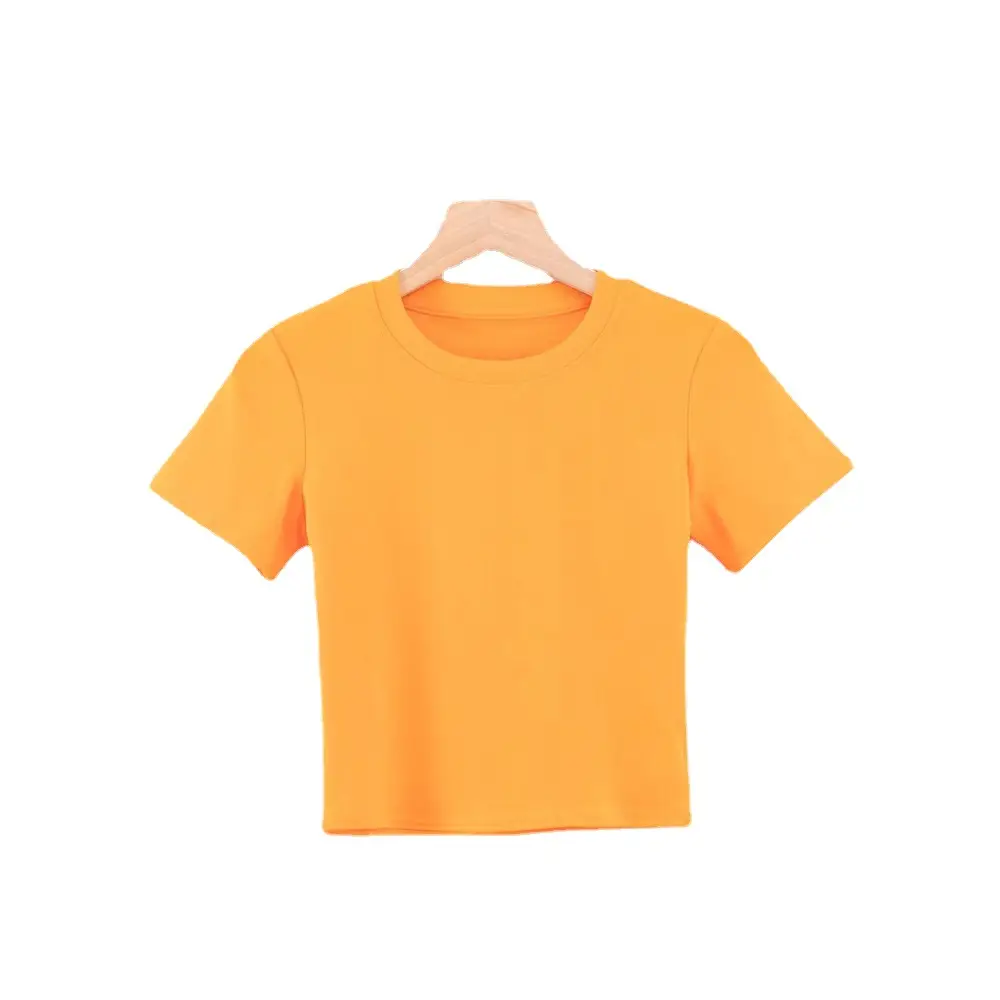 Women Blue Round Neck Short Sleeve T-Shirt - Image 9