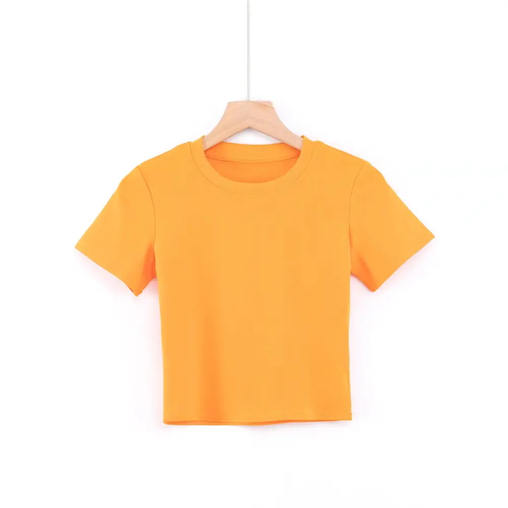 Women Blue Round Neck Short Sleeve T-Shirt - Image 5