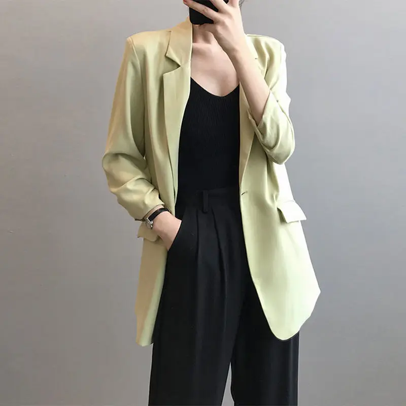 Women's Thin Chiffon Jacket Black Medium Summer Draping
