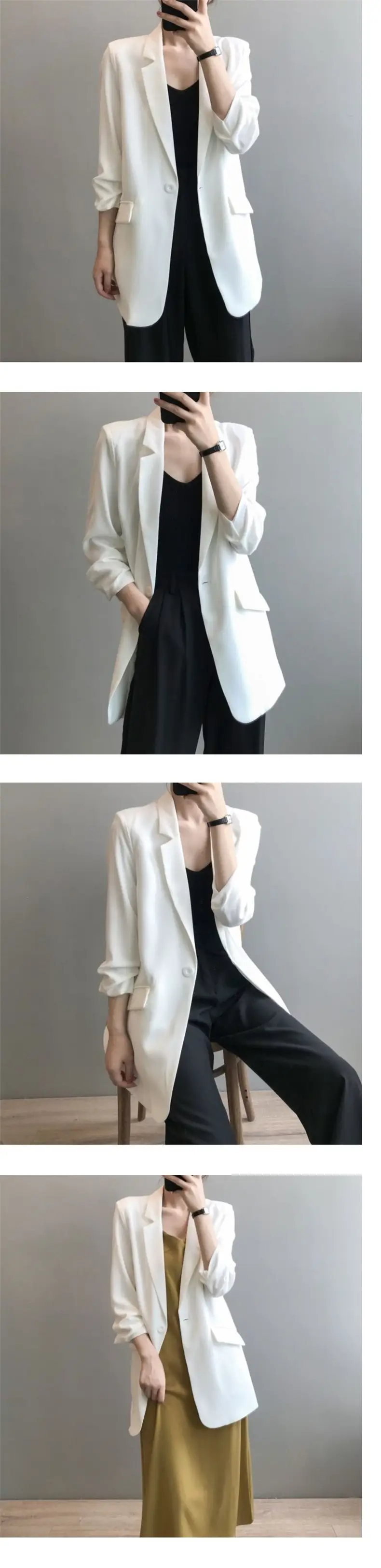 Women's Thin Chiffon Jacket Black Medium Summer Draping — feature 2