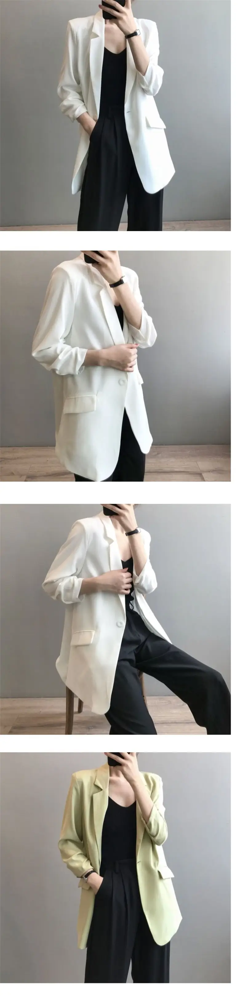 Women's Thin Chiffon Jacket Black Medium Summer Draping — feature 4