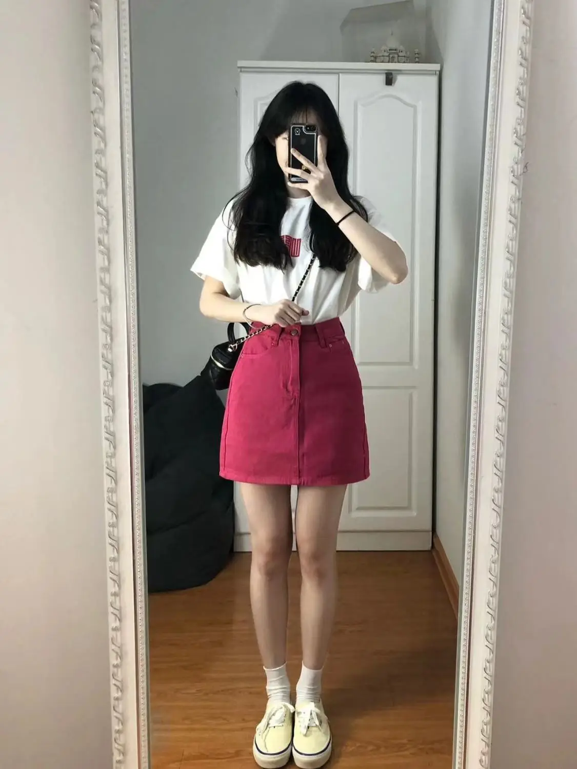 Rose Red Denim Shorts Women High Waist Slimming — feature 7