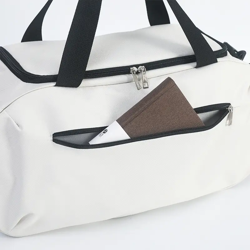 Men's White Basketball Fitness Travel Bag Large Capacity - Image 7