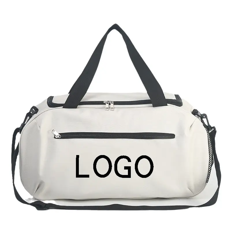 Men's White Basketball Fitness Travel Bag Large Capacity - Image 8