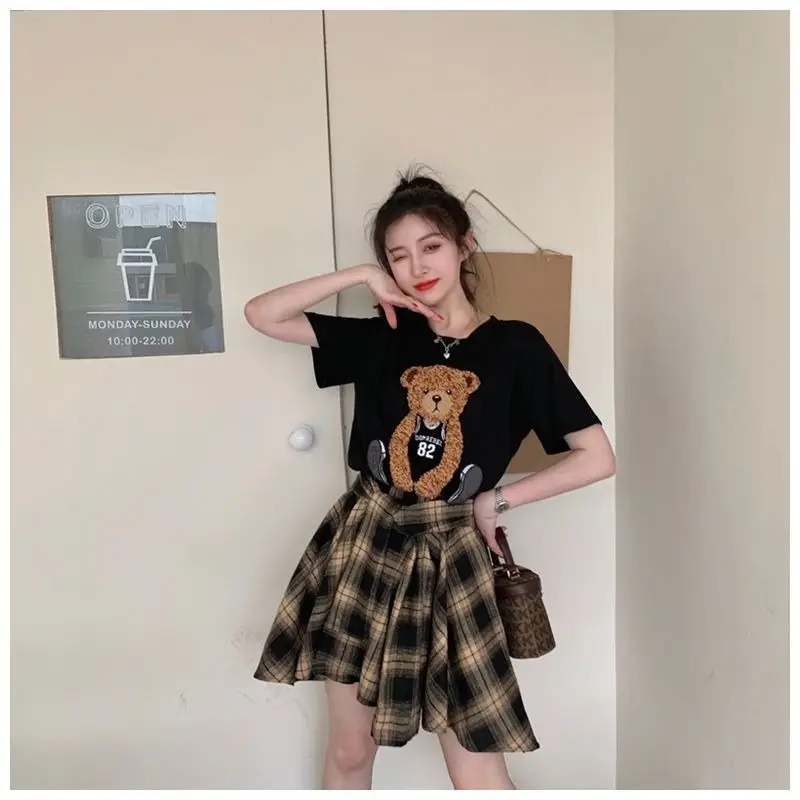 Bear Embroidered Two-Piece Summer Suit for Women — feature 10
