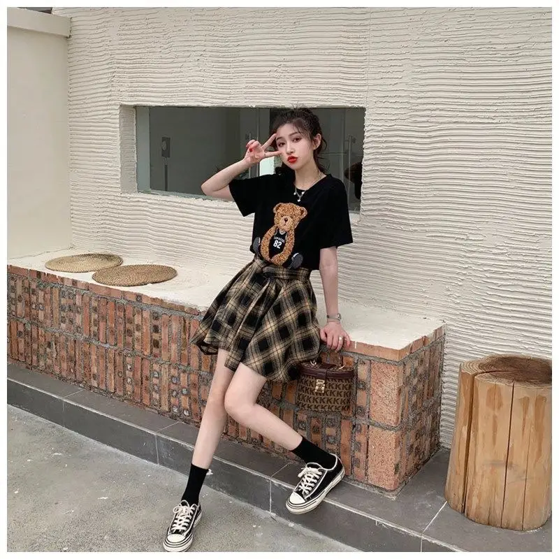 Bear Embroidered Two-Piece Summer Suit for Women — feature 12