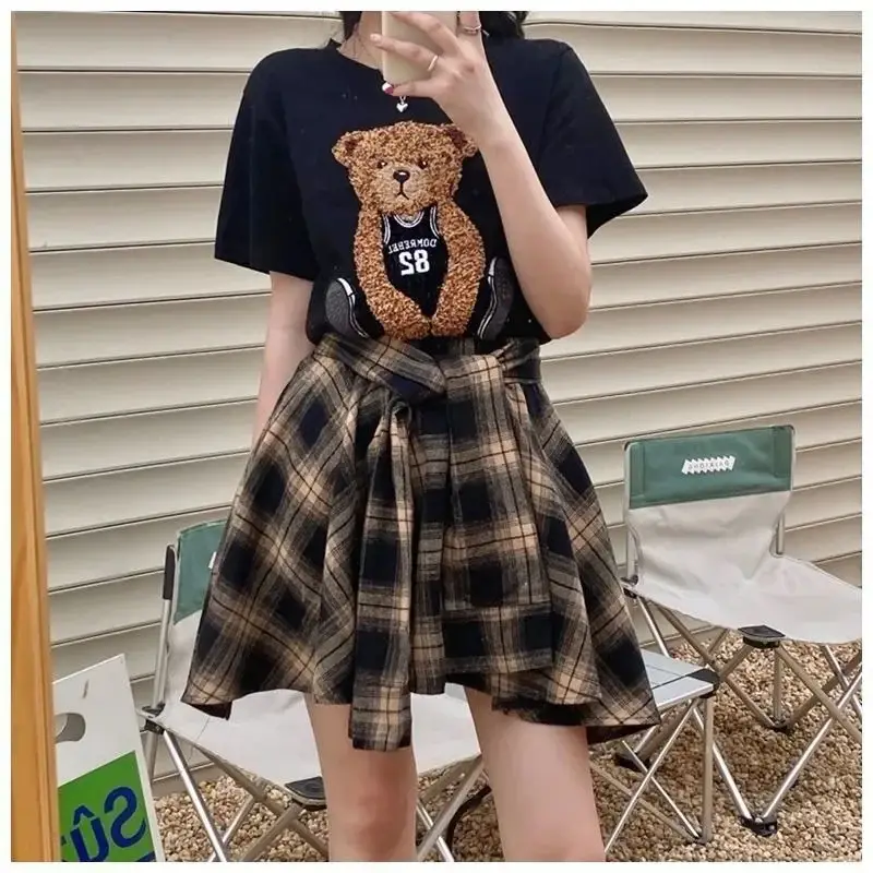 Bear Embroidered Two-Piece Summer Suit for Women - Image 14