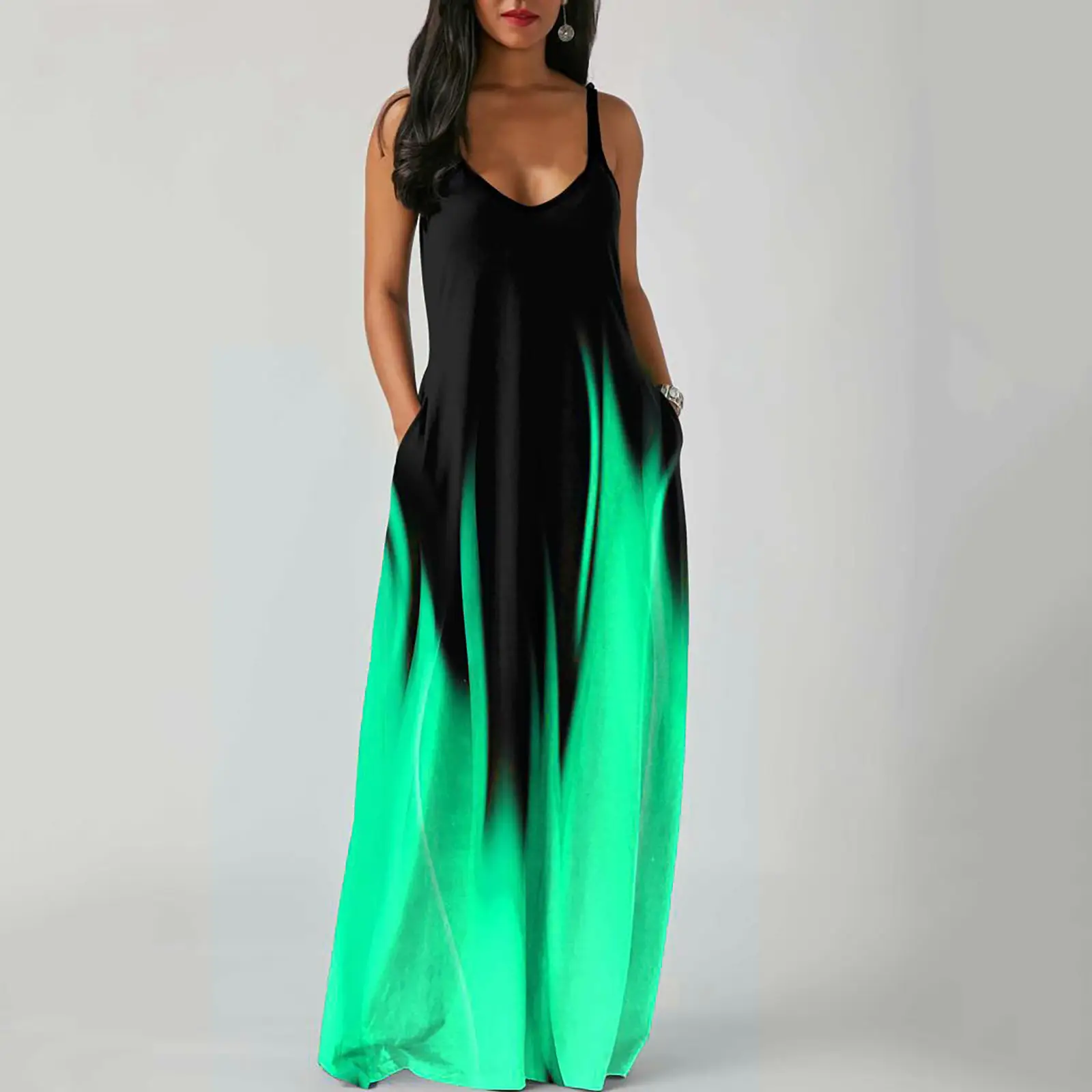 2021 Summer Slim Fit Gradient Printed Sling Skirt - Image 11