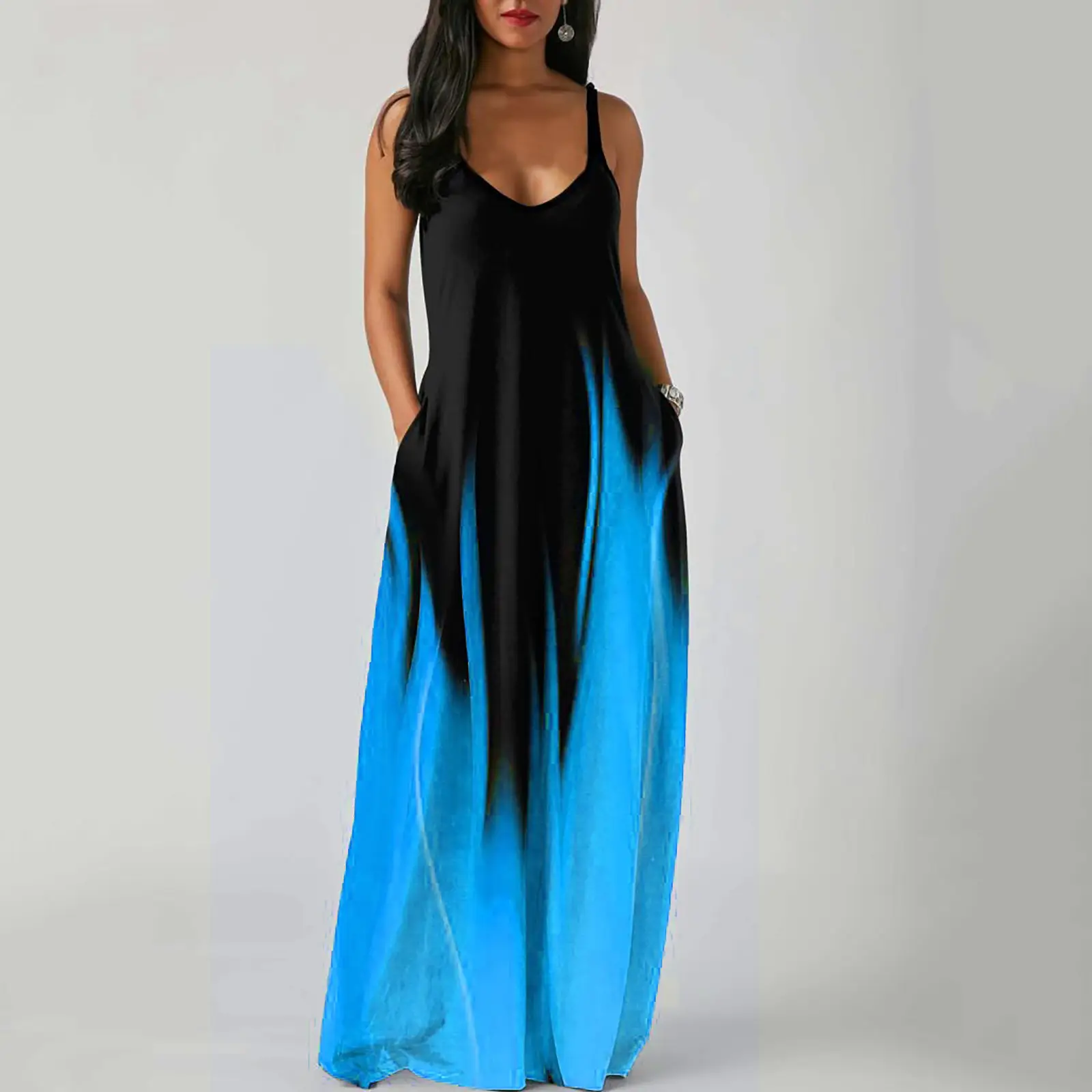 2021 Summer Slim Fit Gradient Printed Sling Skirt - Image 5