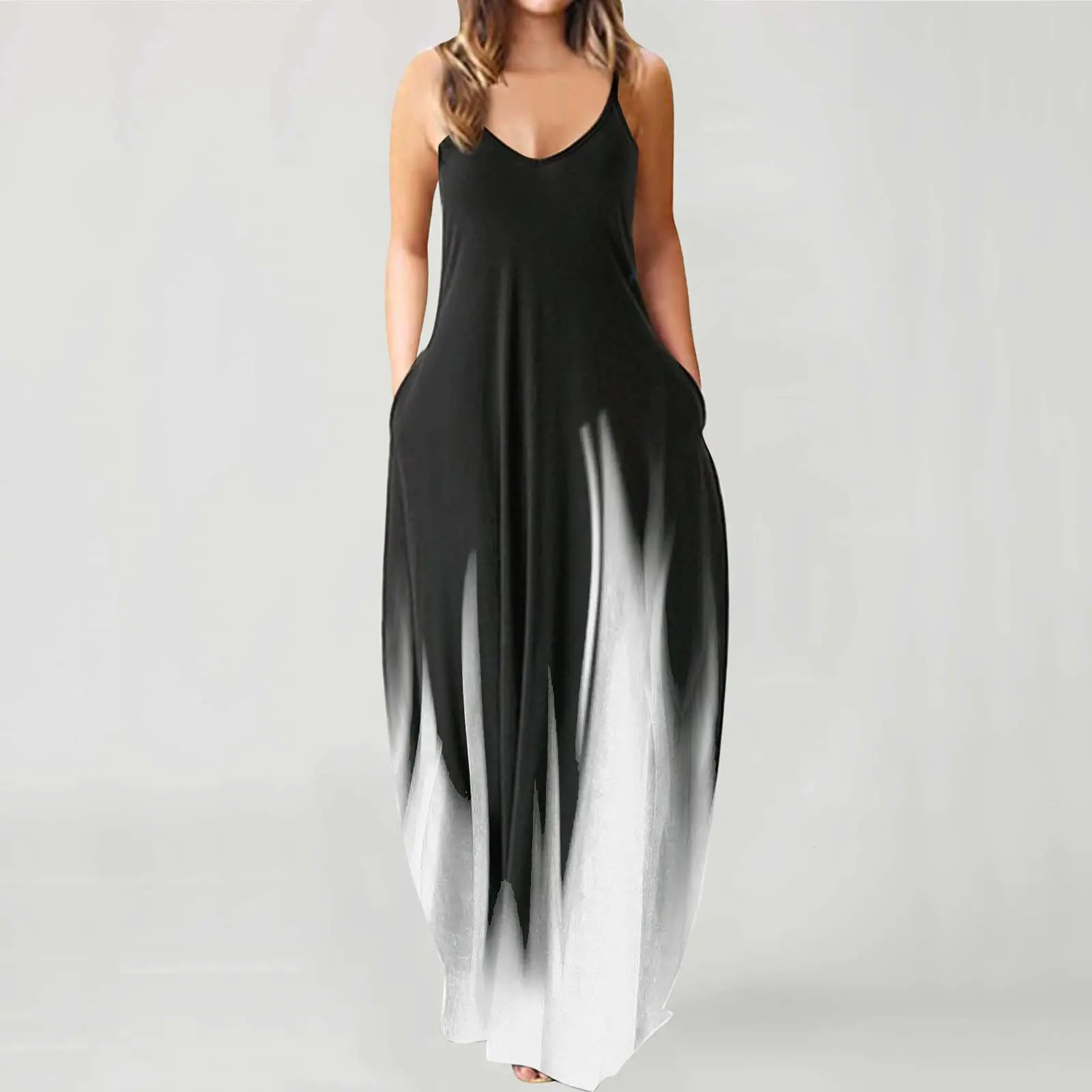 2021 Summer Slim Fit Gradient Printed Sling Skirt - Image 9