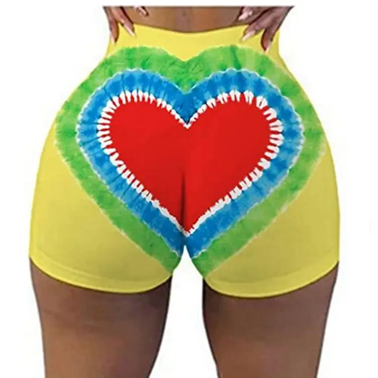 2022 Women's 3D Printed Super Shorts Red Hip Covering