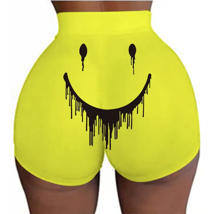 2022 Women's 3D Printed Super Shorts Red Hip Covering