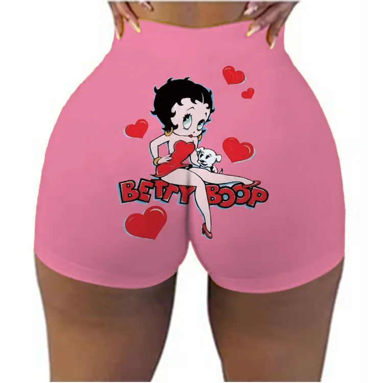 2022 Women's 3D Printed Super Shorts Red Hip Covering