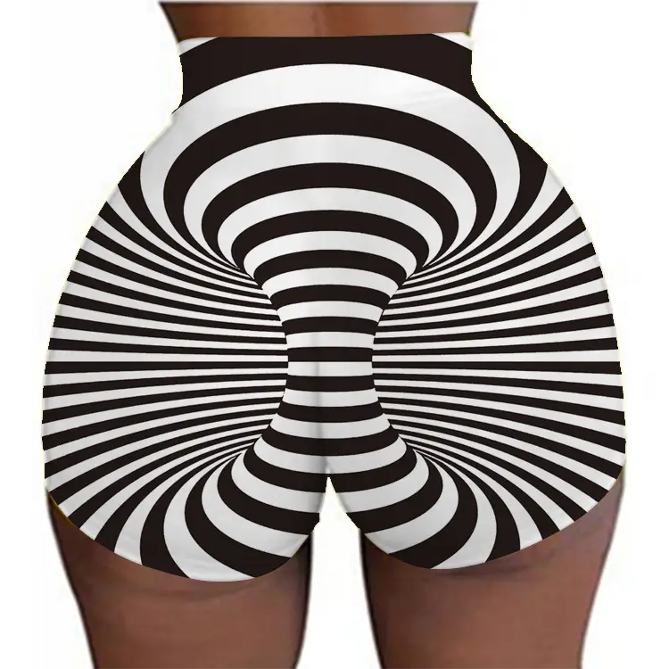 2022 Women's 3D Printed Super Shorts Red Hip Covering
