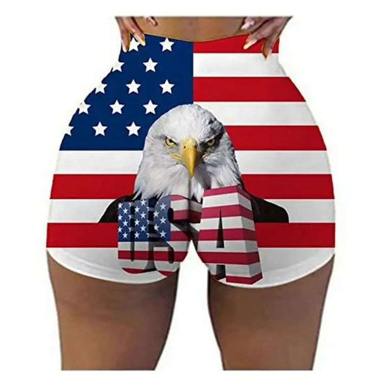 2022 Women's 3D Printed Super Shorts Red Hip Covering