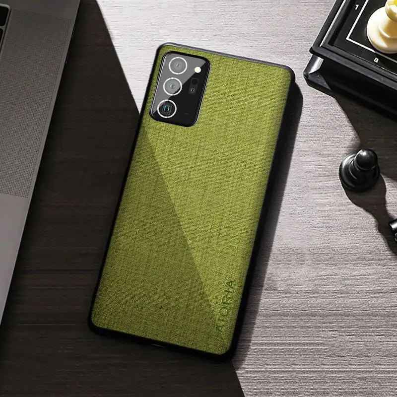 Samsung Note 20 Ultra Mobile Phone Case Non-Slip Canvas Maroon